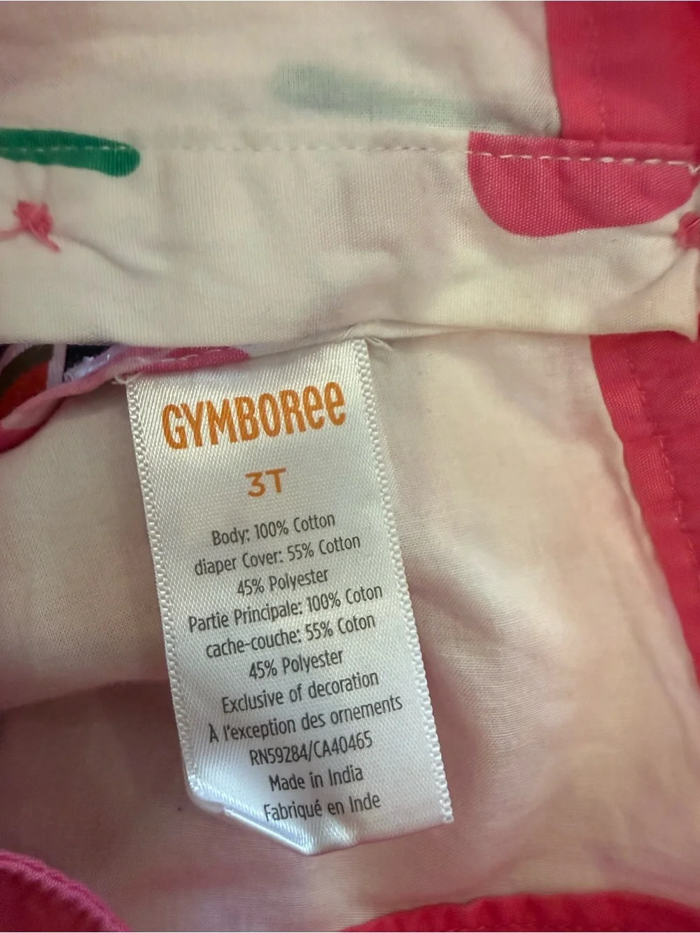 Gymboree Pink, Red & White Floral Bow Sundress
